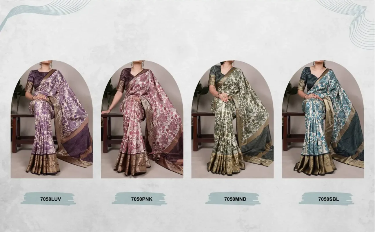 Stylish WMN 7050 Tasar Silk Printed Saree Below 1000 Wholesale 2026