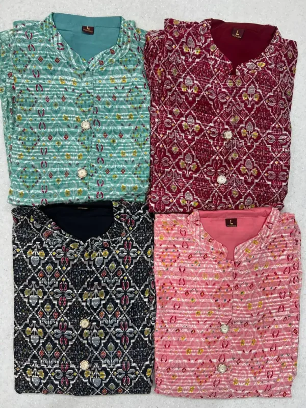 Latest SS2016 Heavy Georgette Printed Long Kurti Below 800 Wholesale 2026