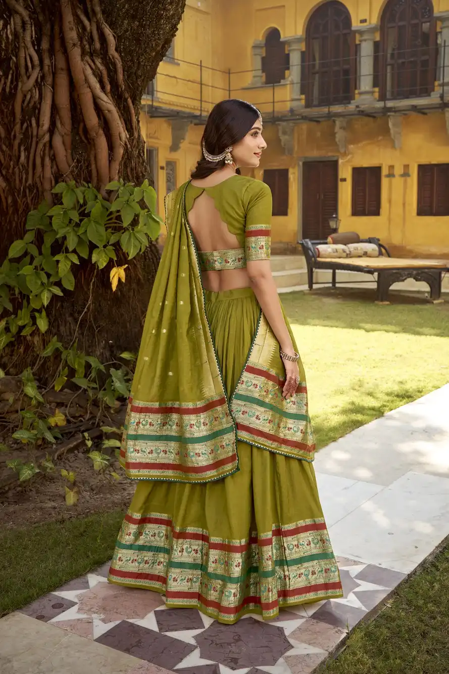 Latest WMN 1903 Pure Chanderi Pongal Festival Lehenga Choli Wholesale 2026