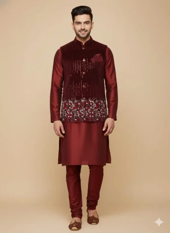 Buy Shyam Vol 78 Men Kurta Pajama With Koti For Wedding Wholesale 2026