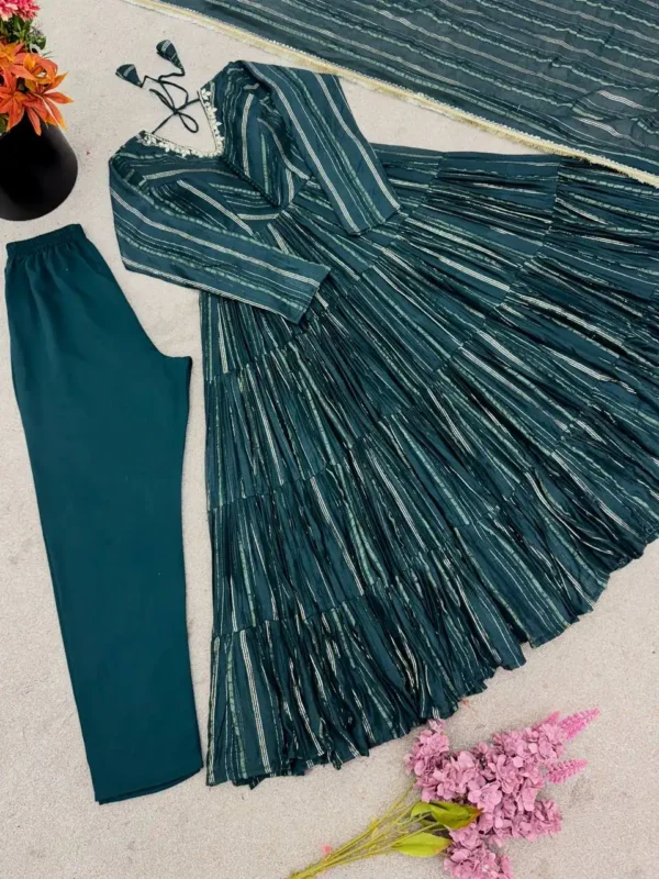 Latest Sabina 5305B Mal Chanderi Women Ruffle Readymade Dress Wholesale 2026