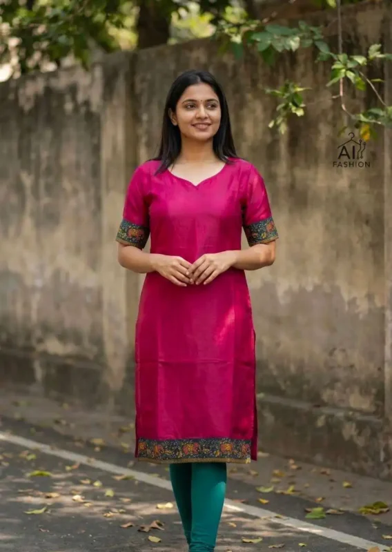 Beautiful SS2016 Vol 20 Jequard Border Kurti Wholesale Market in Surat Wholesale 2026