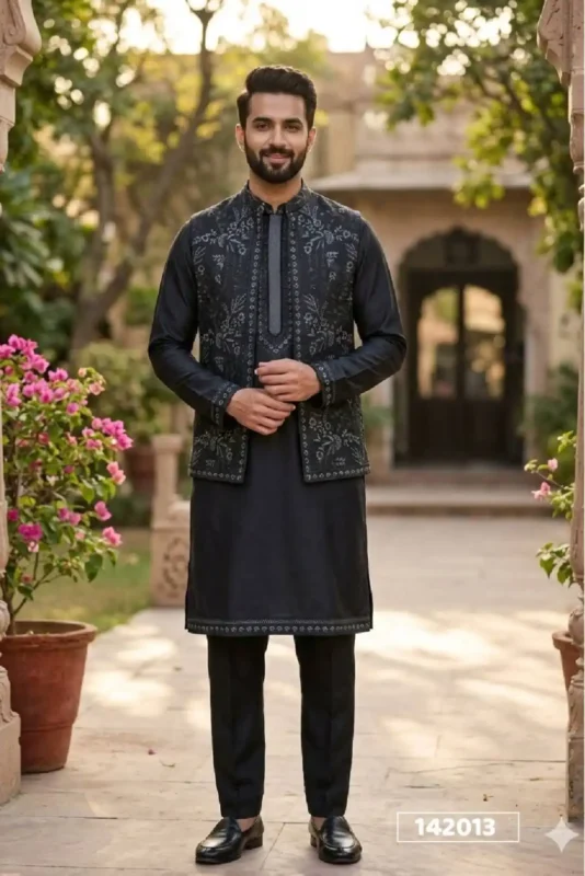 Buy Shyam Vol 93 Embroidery Work Wedding Kurta Pajama With Koti Wholesale 2026