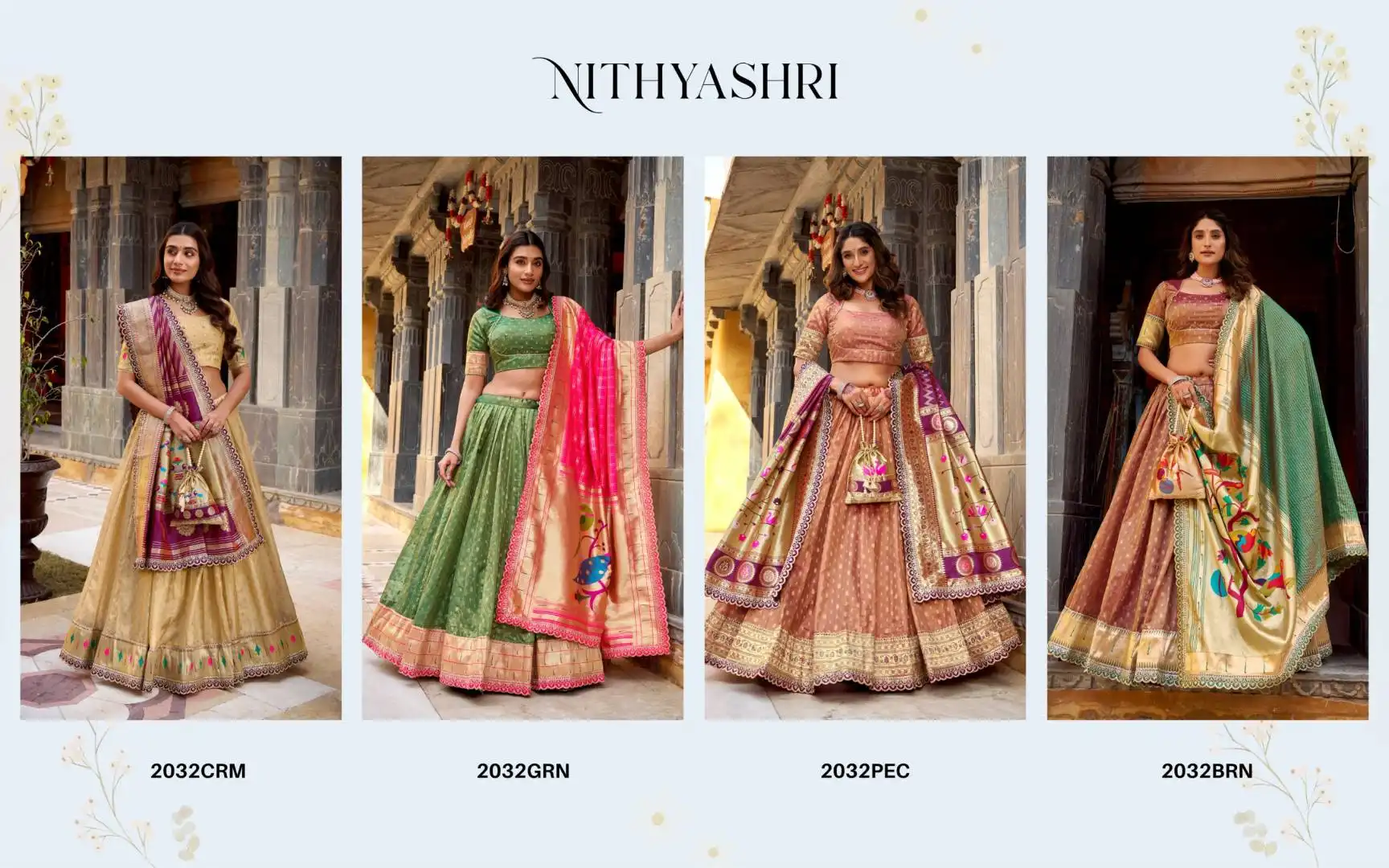Launching WMN 2032A Latest Paithani Lehenga Choli For Women Wholesale 2026
