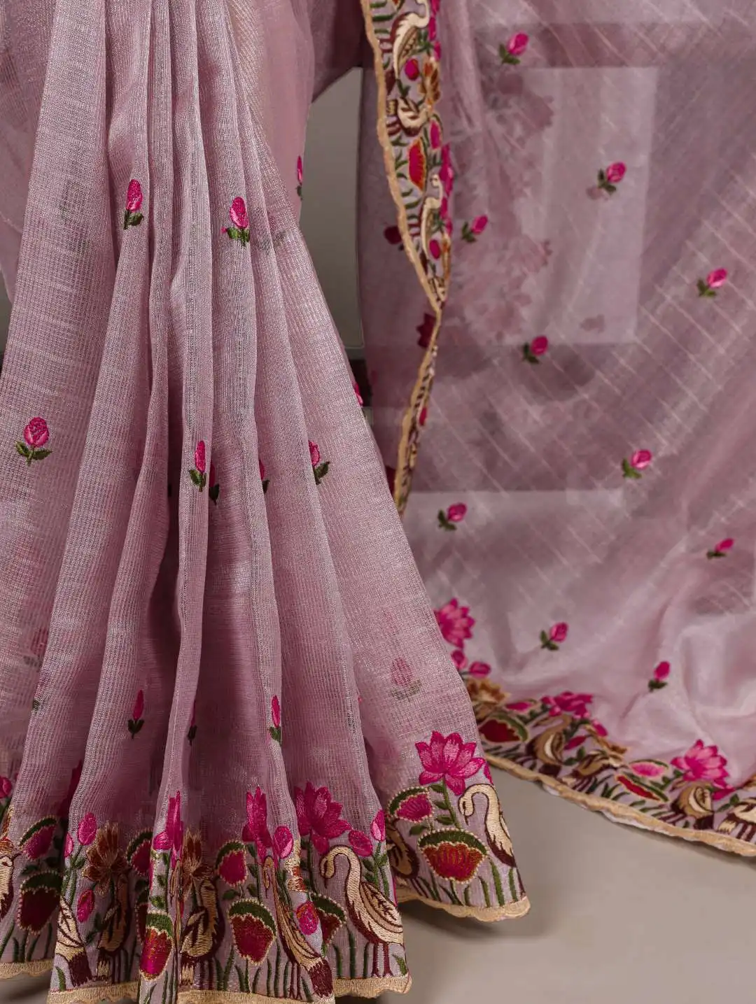 Stylish WMN 7400 Zari Kota Tissue Party Wear Sari 06 Pcs Set Wholesale 2026