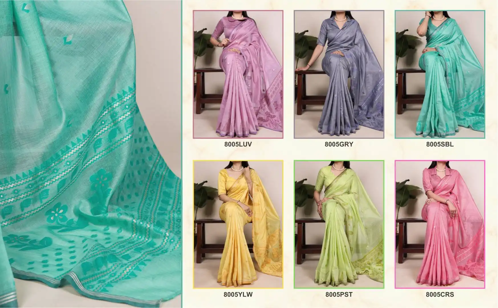Beautiful WMN 8005 Zari Weaving Traditional Saree Collection Wholesale 2026
