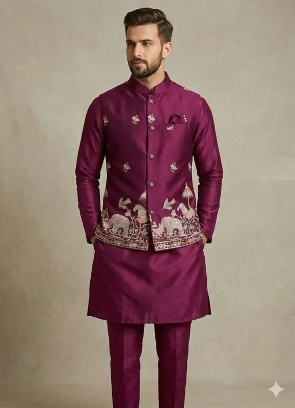 Buy Shyam Vol 89 Wedding Kurta Pajama With Embroidery Koti Wholesale 2026