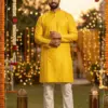 SS2016 Vol 22 Silk Jacquard Kurta With Pajama Wedding Collection