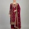 Sabina 5214 Faux Georgette Christmas Readymade Dress