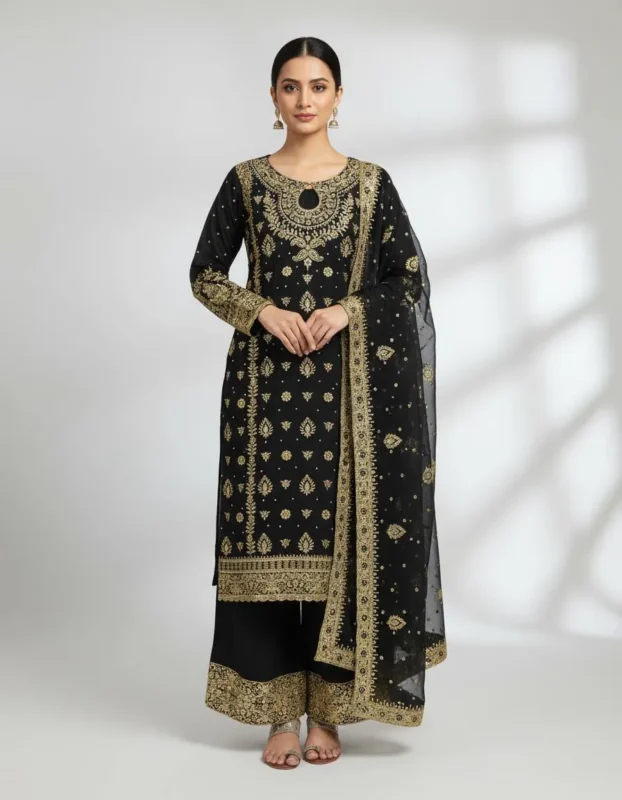 Buy Sabina 5214 Faux Georgette Christmas Readymade Dress Wholesale 2026