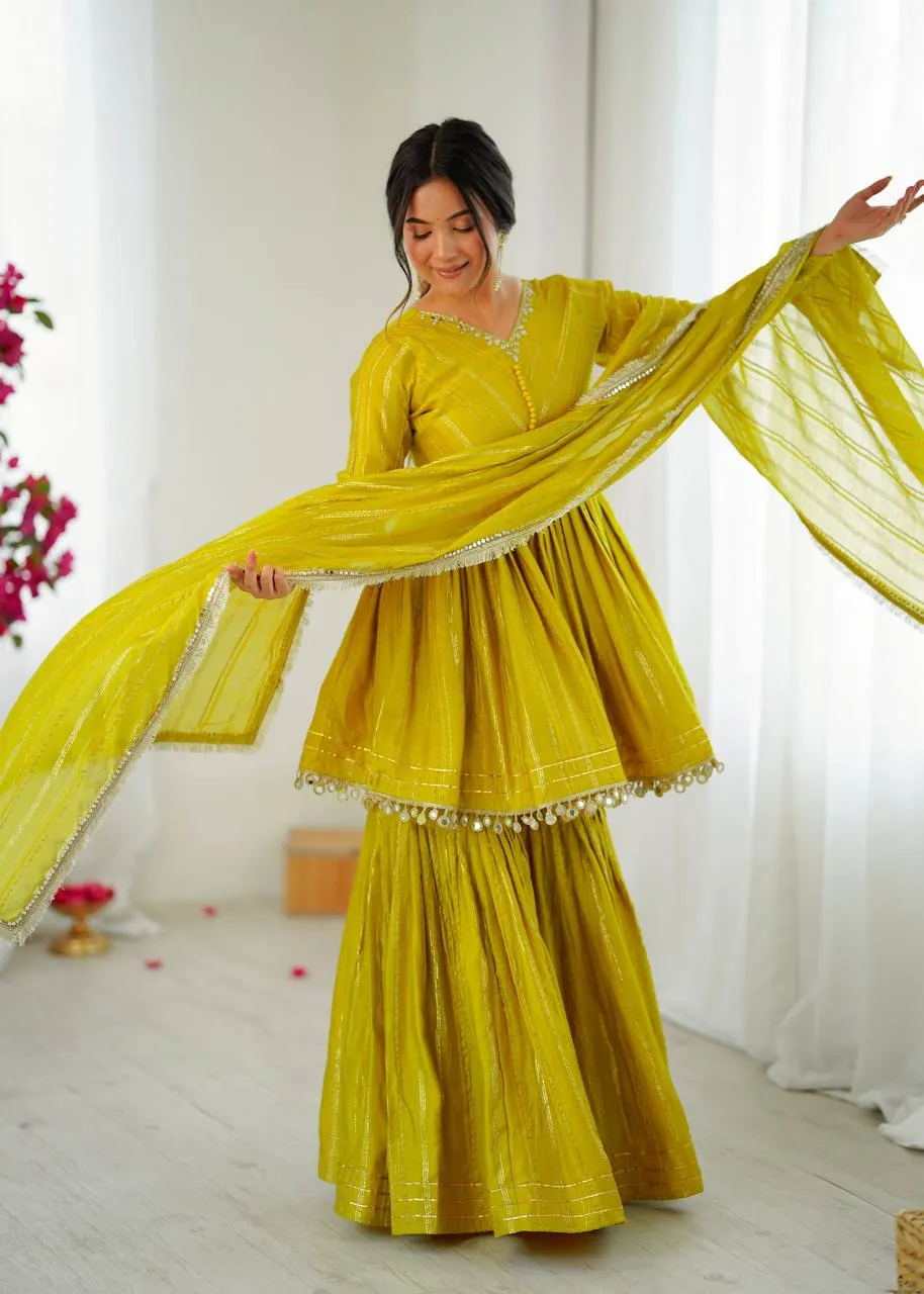 Sabina 5300 Mal Chanderi Festival Readymade Dress