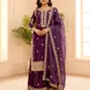 Sabina 5314 Natural Crep Silk Embroidery Wedding Readymade Dress