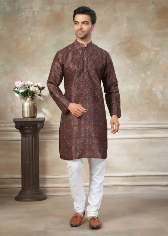 Latest Shyam Vol 48 Silk Digital Printed Kurta Pajama Men’s Wear Wholesale 2026