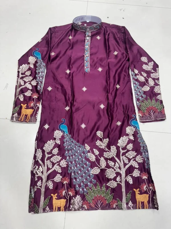 Buy Shyam Vol 49 Malai Silk Embroidery Kurta Pajama Men’s Wear Wholesale 2026
