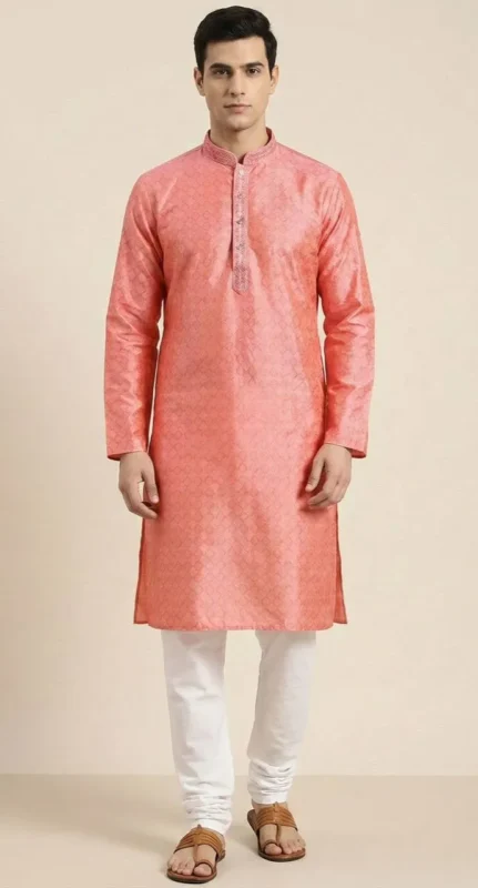 Stylish Shyam Vol 50 Heavy Jacquard Silk Kurta Pajama Men’s Wear Wholesale 2026