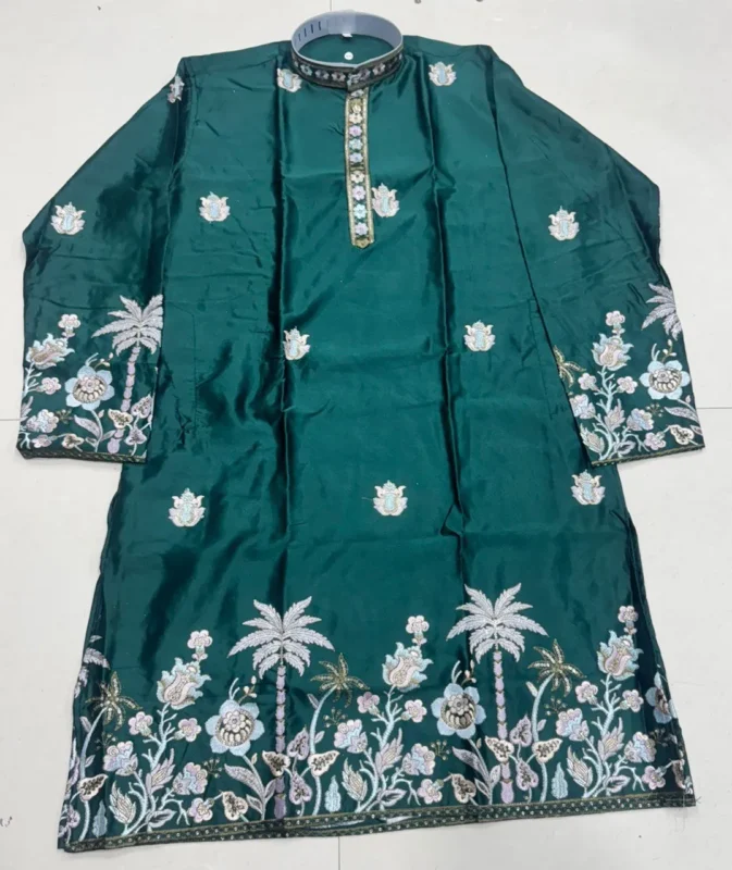 Buy Shyam Vol 53 Malai Silk Embroidery Kurta Pajama Men’s Wear Wholesale 2026