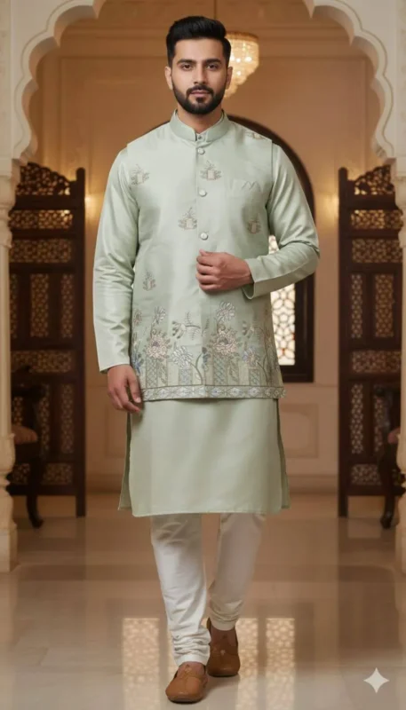 Beautiful Shyam Vol 55 Malai Silk Wedding Kurta Pajama Men’s Wear Wholesale 2026