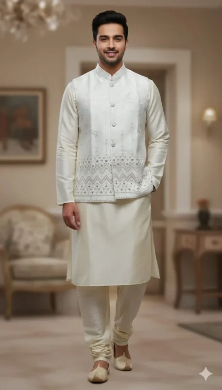 Stylish Shyam Vol 61 Heavy Silk Wedding Kurta Pajama With Koti Men’s Wear Wholesale 2026