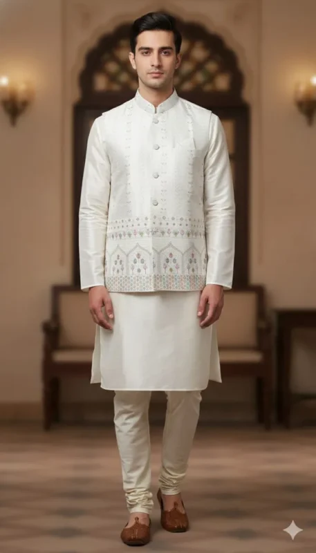 Stylish Shyam Vol 61 Heavy Silk Wedding Kurta Pajama With Koti Men’s Wear Wholesale 2026