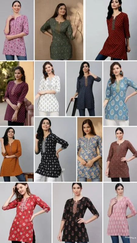 Buy SS2016 Cotton Printed Mix Short Top Western Wear Wholesale 2026