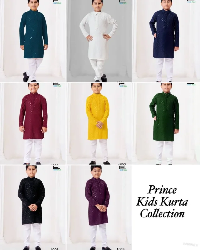 Beautiful SS2016 Prince Rayon Chikankari Work Kurta Pajama Kids Wear Wholesale 2026