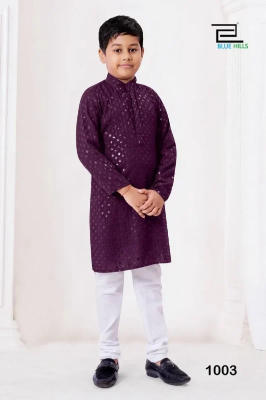 Beautiful SS2016 Prince Rayon Chikankari Work Kurta Pajama Kids Wear Wholesale 2026