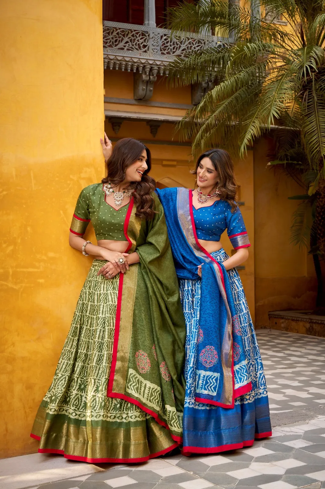 WMN 1252 Dola Silk Batik Printed Lehenga Choli