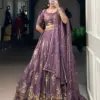 WMN 1451 Chocolate Crush Lehenga Choli With Thread Embroidery