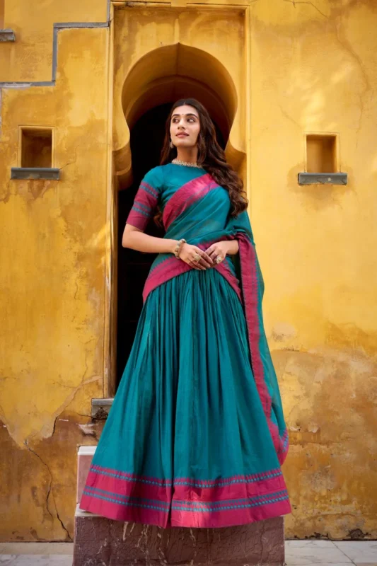 Launching WMN 1901 Pure Chanderi Thread Work Lehenga Choli Wholesale 2026