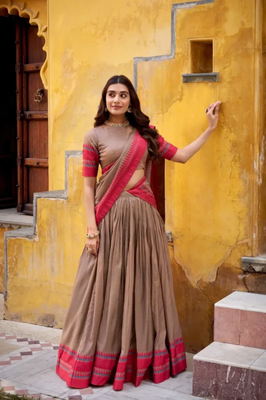 Launching WMN 1901 Pure Chanderi Thread Work Lehenga Choli Wholesale 2026