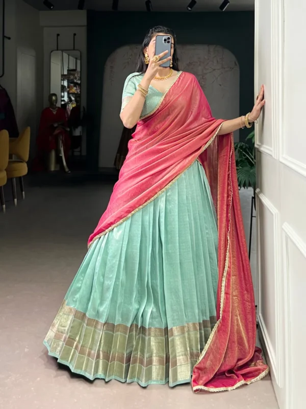 Buy WMN 2025 Dupion Silk Lehenga Choli With Zari Weaving Wholesale 2026