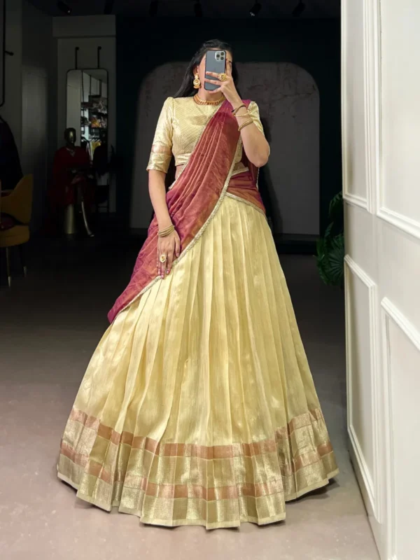 Buy WMN 2025 Dupion Silk Lehenga Choli With Zari Weaving Wholesale 2026