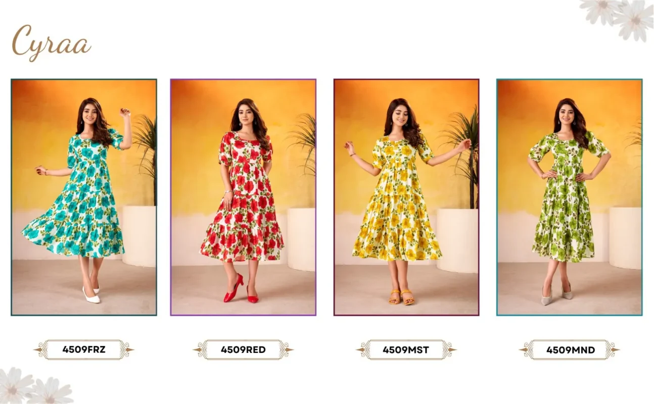 Beautiful WMN 4509 Vichritra Silk Floral Printed Kurti Below 1000 Wholesale 2026