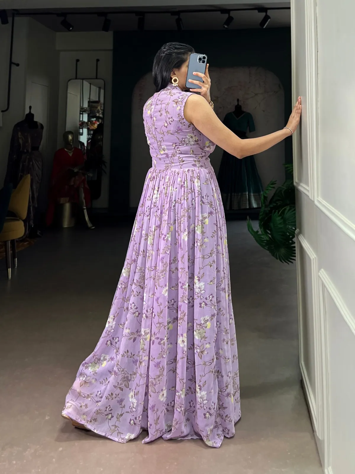Latest WMN 5200 Weightless Marbal Floral Printed Gown Wholesale 2026