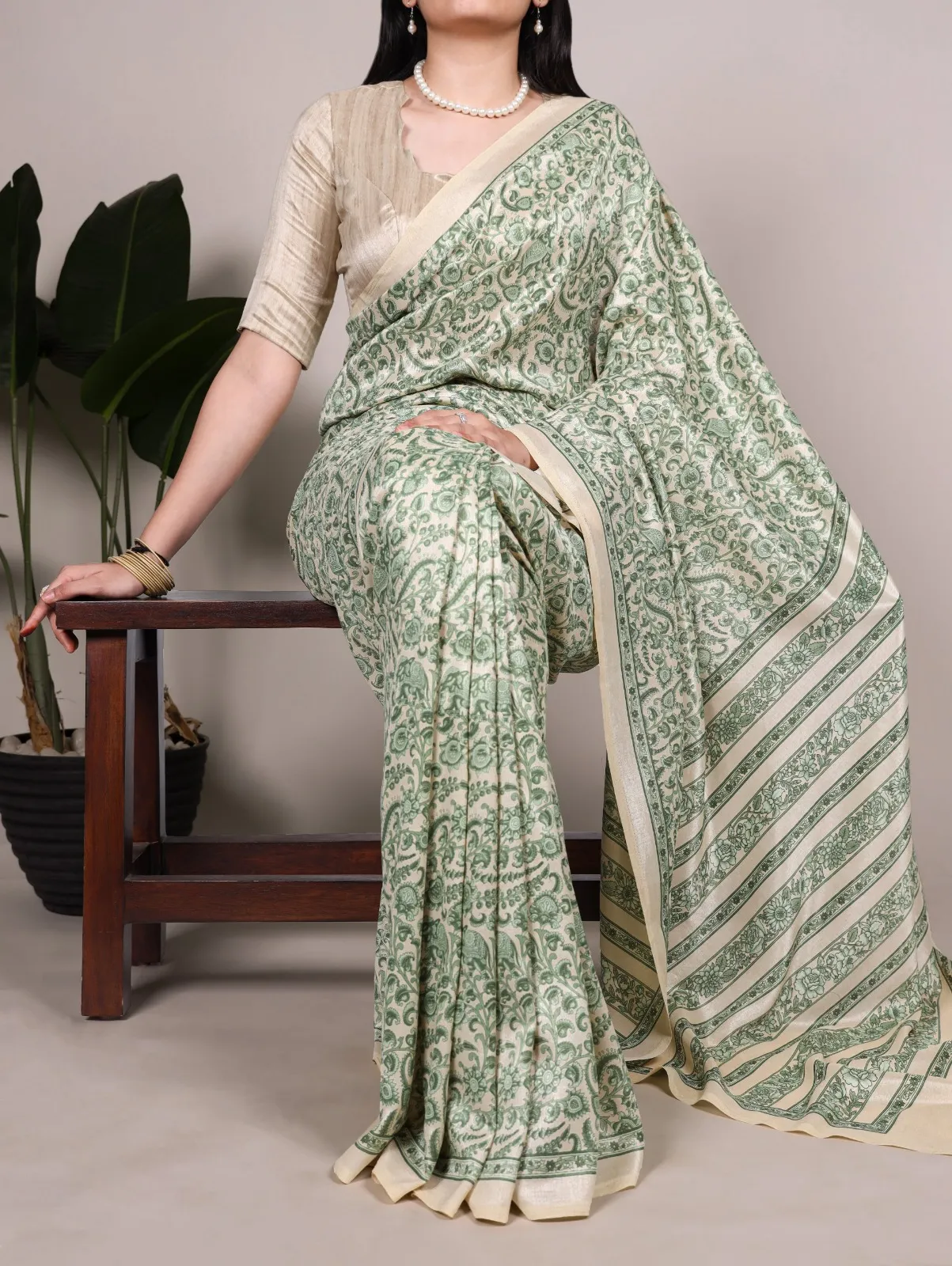 Latest WMN 7014A Tasar Silk Printed Uniform Sarees Wholesale 2026
