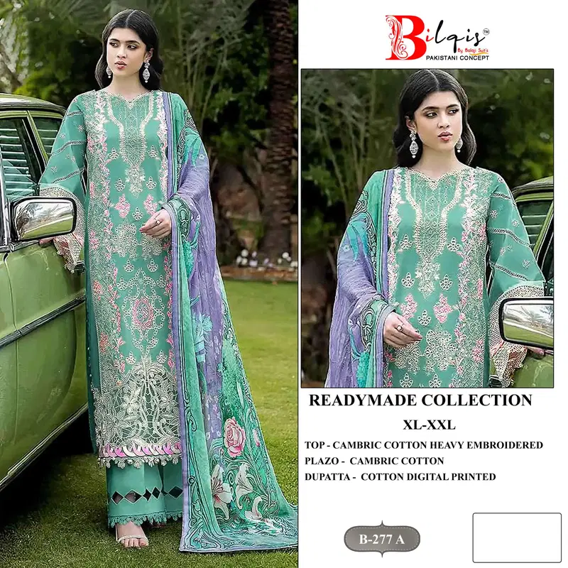 Latest Bilqis B 277 A To D Cambric Cotton Lawn Embroidered Pakistani Salwar Kameez Wholesale 2026