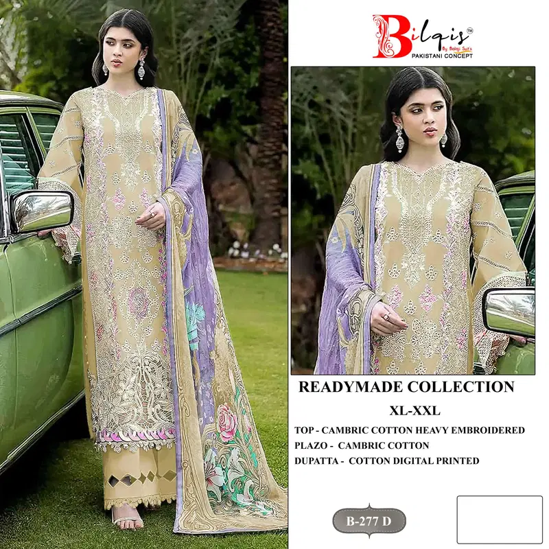 Latest Bilqis B 277 A To D Cambric Cotton Lawn Embroidered Pakistani Salwar Kameez Wholesale 2026
