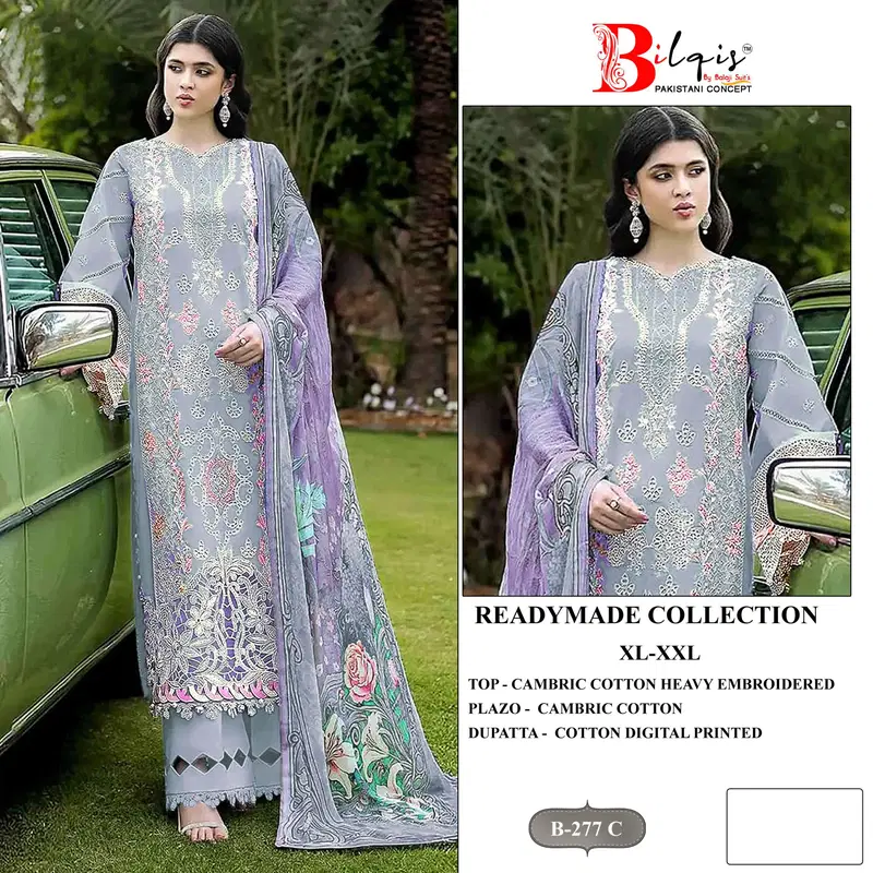 Latest Bilqis B 277 A To D Cambric Cotton Lawn Embroidered Pakistani Salwar Kameez Wholesale 2026