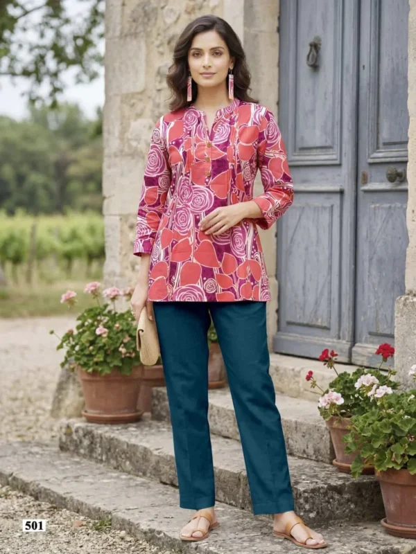 Buy Tips And Tops Victoria Vol 5 Cotton Printed Fancy Short Top Collection Wholesale 2026