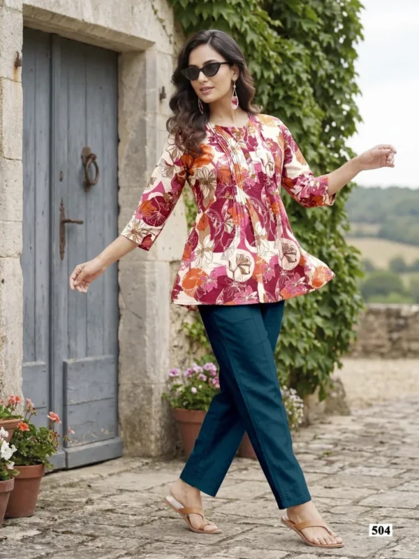 Buy Tips And Tops Victoria Vol 5 Cotton Printed Fancy Short Top Collection Wholesale 2026