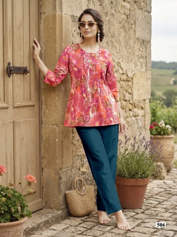 Buy Tips And Tops Victoria Vol 5 Cotton Printed Fancy Short Top Collection Wholesale 2026