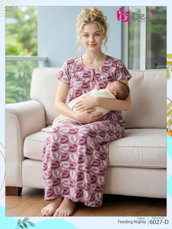 Launching Desire Feeding Nighty Vol 6027 Cotton Printed Daily Wear Nighty Collection Wholesale 2026