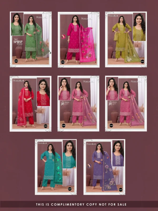 Beautiful Nazakat Vol 2 Roman Silk Embroidery Worked Kurti With Bottom Dupatta Wholesale 2026