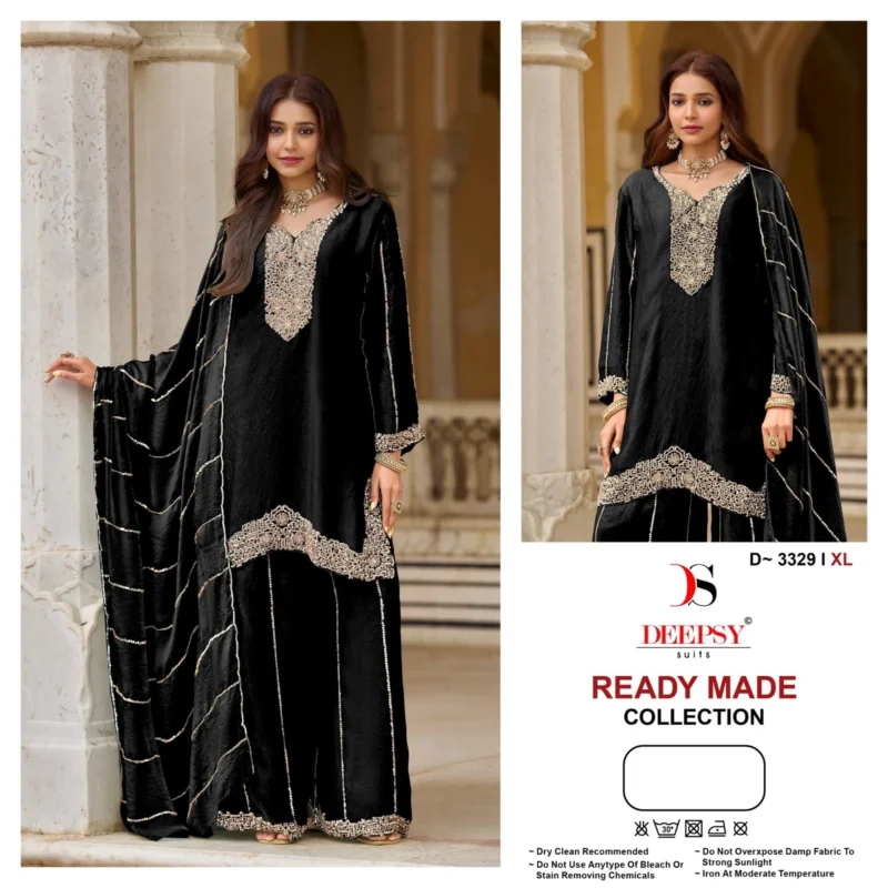 Stylish Deepsy D 3329 Readymade Fandy Satin With Heavy Beats Worked Salwar Kameez Wholesale 2026