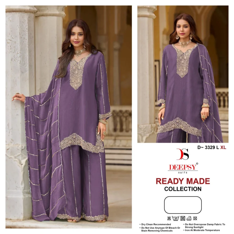 Stylish Deepsy D 3329 Readymade Fandy Satin With Heavy Beats Worked Salwar Kameez Wholesale 2026
