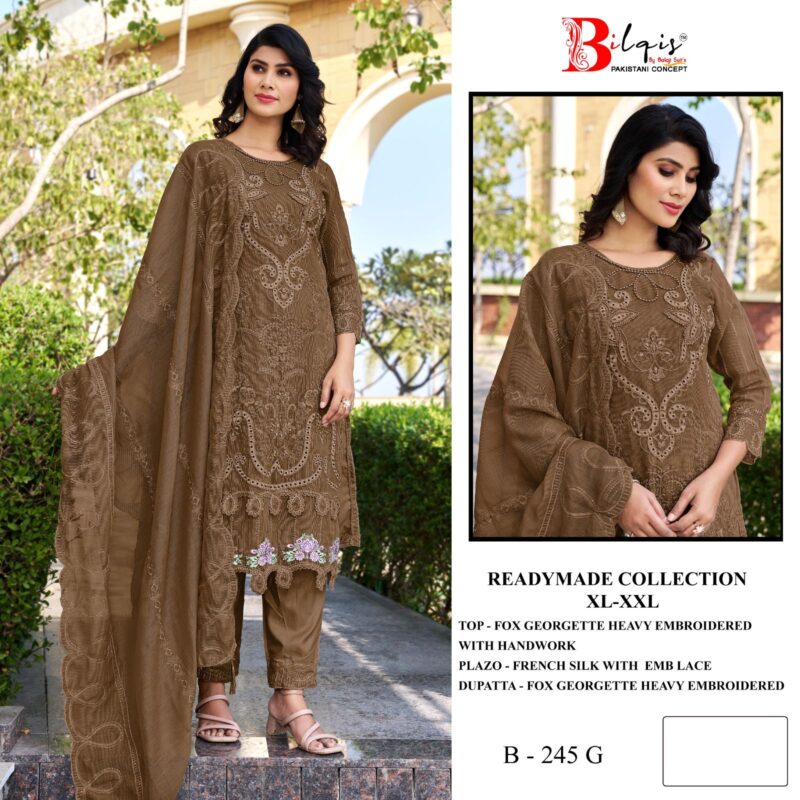 Latest Bilqis B 245 E To I Georgette Embroidered Salwar Kameez Wholesale 2026