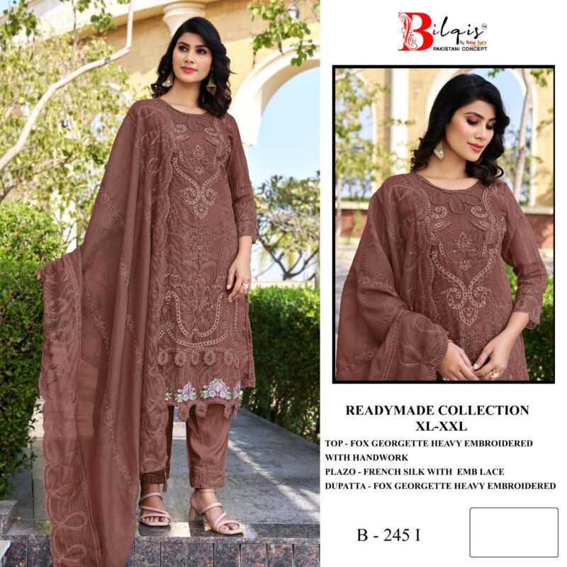 Latest Bilqis B 245 E To I Georgette Embroidered Salwar Kameez Wholesale 2026