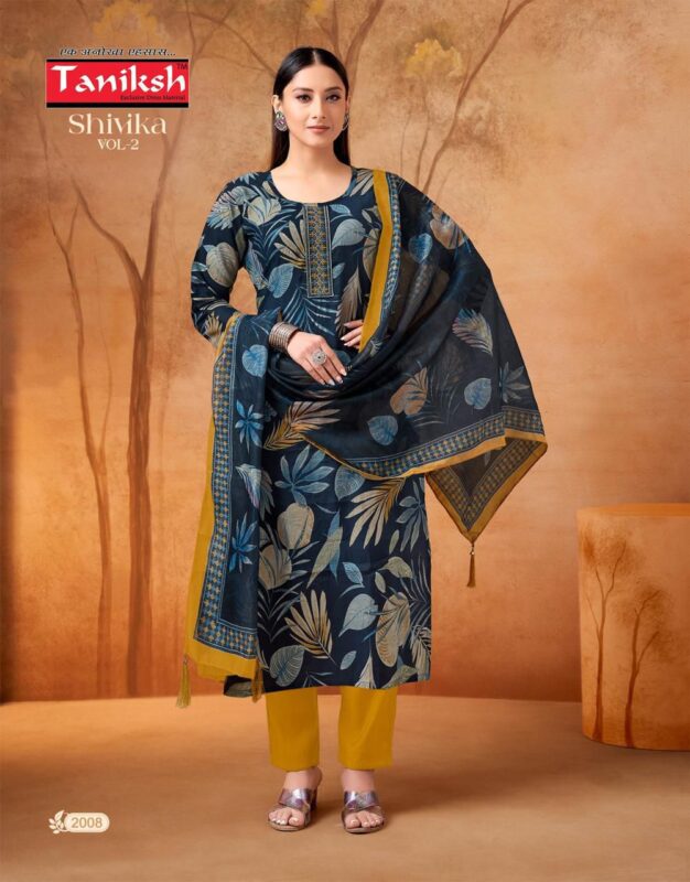 Beautiful Taniksh Shivika Vol 2 Muslin Print With Embroidery Work Top With Bottom And Dupatta Wholesale 2026