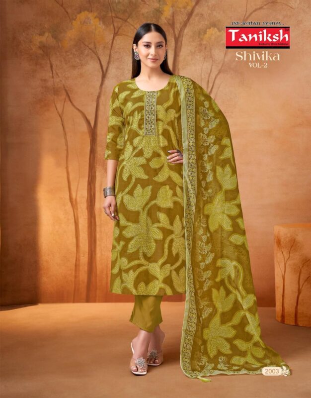 Beautiful Taniksh Shivika Vol 2 Muslin Print With Embroidery Work Top With Bottom And Dupatta Wholesale 2026