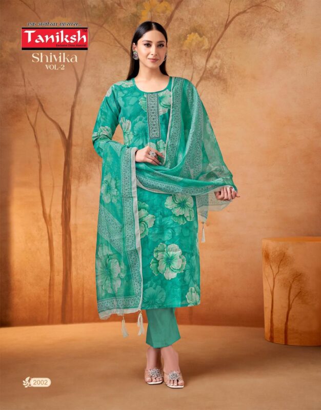 Beautiful Taniksh Shivika Vol 2 Muslin Print With Embroidery Work Top With Bottom And Dupatta Wholesale 2026